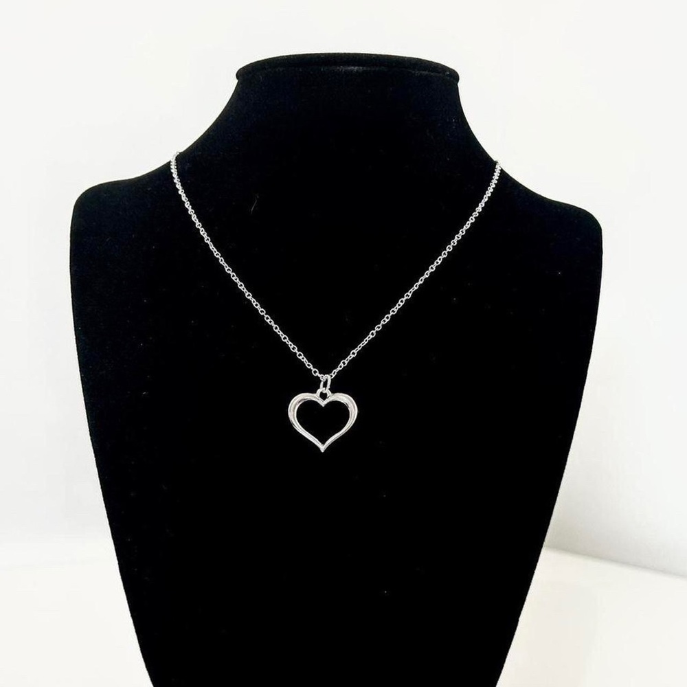 Reversible Sterling Silver Heart Necklace